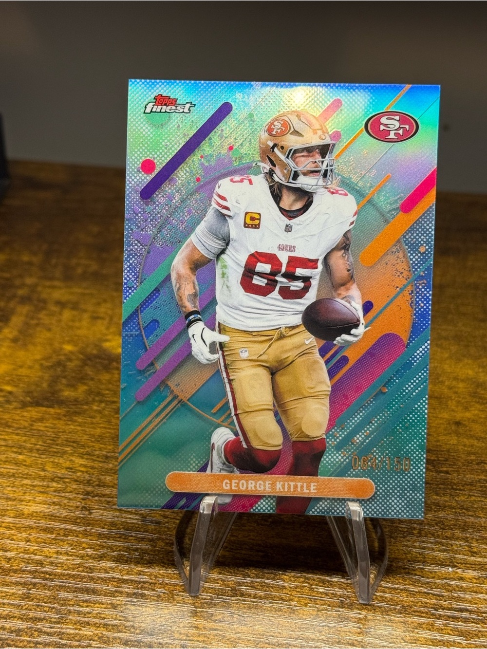 Topps Finest George Kittle Football Trading Card /150-